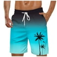 thumbnail image 1 of Swimming Trunks For Men's, Knee Length Long with Inner Swimming Shorts Drawstring Elastic Waist Beach Shorts With Printed Casual Soft, 1 of 4