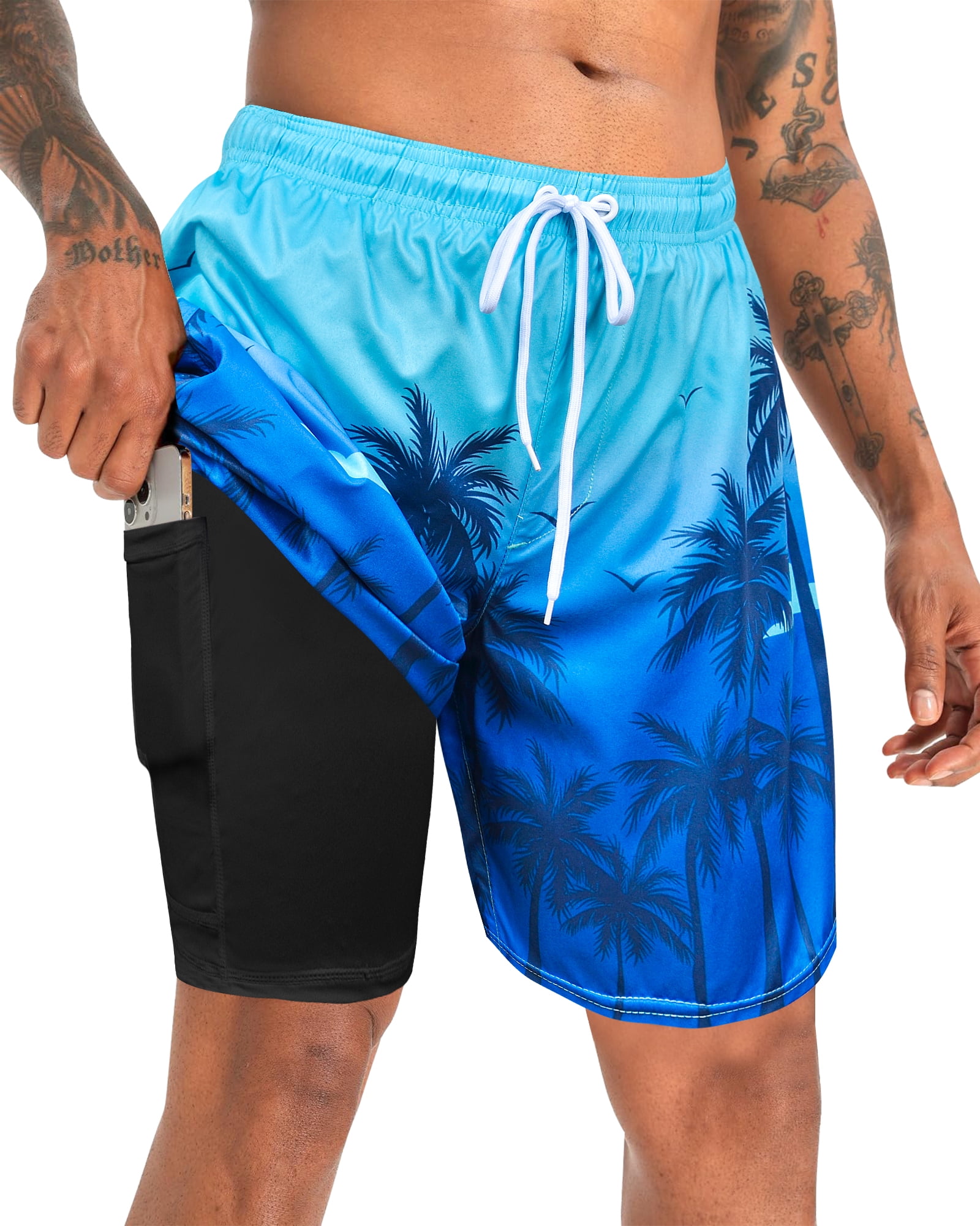 Swimming Trunks for Men Board Shorts Swimwear Quick Dry Beach Shorts ...