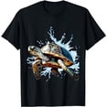 thumbnail image 1 of Swimming Turtle Design T-Shirt, 1 of 5
