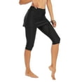 thumbnail image 1 of Swimming Water Pants Skirted Swim Shorts Cropped Capris Surf Leggings Wetsuit Pants for Women, Black, M, 1 of 7
