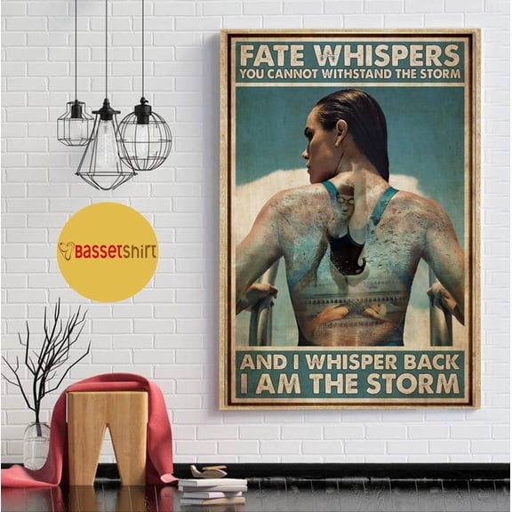 Swimming fate whispers to the warrior poster 16 x 24 Inch Poster