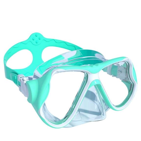 Swimming goggles with nose mask, anti-choking, tempered glass, anti-fog swimming goggles, steel