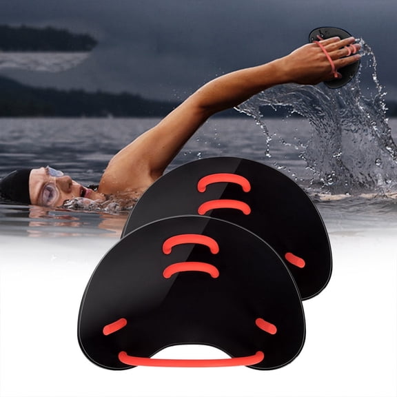 Swimming Paddle Professional Agility Power Hand Paddle Suitable For Youth Men And Women Swimming Training(Black)