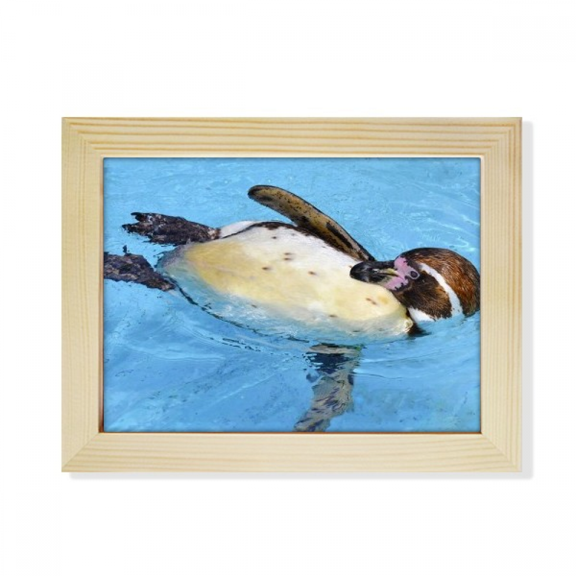 Swimng Antarctic Penguin Science Nature Picture Desktop Photo Frame Picture Art Decoration Painting 6x8 inch