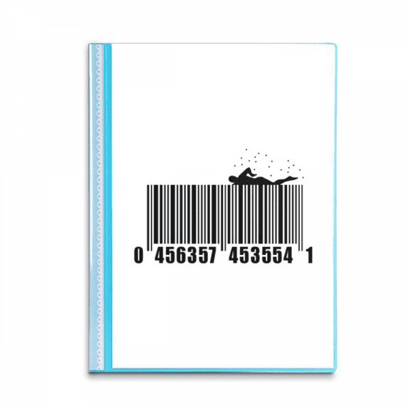 Swimng Butter Fly Bar Code Book Sheet Protectors Portfolio Binder Folder