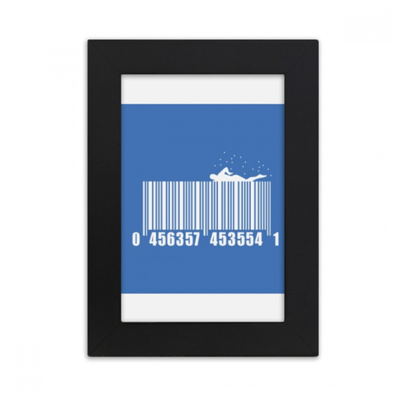 Swimng Butter Fly Bar Code Desktop Photo Frame Picture Display Art Painting Exhibit