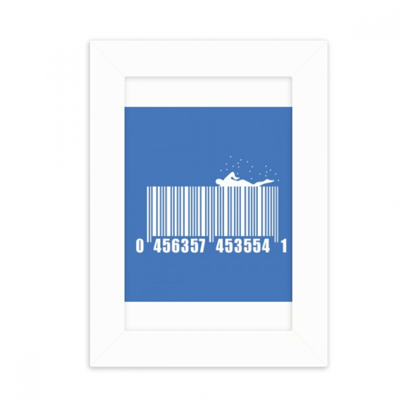 Swimng Butter Fly Bar Code Desktop Photo Frame Picture Display Decoration Art Painting