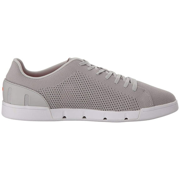 Swims Men's Breeze Tennis Knit Sneakers in Light Gray/White, 12 US