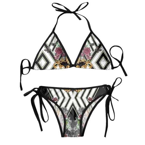 Swimsuit Baroque Mujer Women Swimwear Summer Beachwear Bathing Bikinis Sets