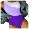 thumbnail image 1 of Swimsuit Bathing Suit V Neck High Support Sculpting Swimwear Purple Womens Swimsuits, 1 of 7