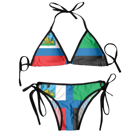 Swimsuit Belgorod Oblast Flag Mujer Women Swimwear Summer Beachwear Bathing Bikinis Sets