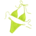 thumbnail image 1 of Swimsuit Bikini, Full Coverage Bikini, Two Piece Swimsuit for Women, Bikini Sets Women Thongs Cheeky Two Piece Swimsuit Swimwear Triangle Cute Bathing Suit String, Fluorescent Green S, 1 of 4
