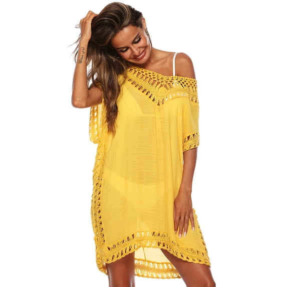 Swimsuit Cover Up Women Swimwear Bathing Suit Dress Sexy Bikini Beach Crochet Beachwear Loose Dress