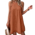 thumbnail image 1 of Swimsuit Cover Up for Women Crochet Hollow Out Summer Dresses for Women Orange XXL, 1 of 9