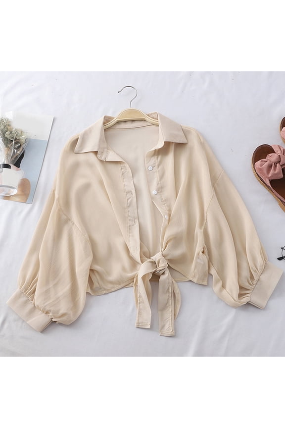 Swimsuit Coverup for Women Jacket Shirt Summer Loose Sunscreen Clothing Cardigan Thin Upper Garment Beach Cover Ups M