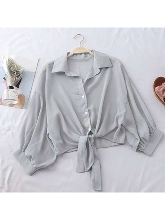Swimsuit Coverup for Women Jacket Shirt Summer Loose Sunscreen Clothing Cardigan Thin Upper Garment Beach Cover Ups S