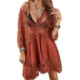 thumbnail image 1 of Swimsuit Coverup for Women Lace Stitching Bathing Suit Cover Ups Plus Size Beach Coverup Alsol Lamesa, 1 of 5