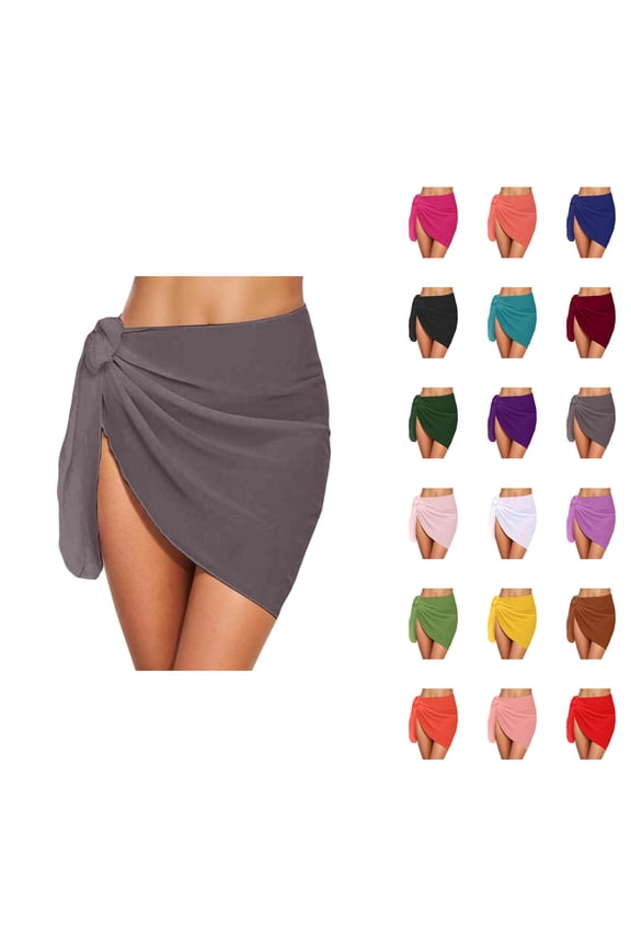 Swimsuit Coverup for Women Short Sarongs Lightweight Sheer Chiffon Wraps Beach Cover Up Swimwear
