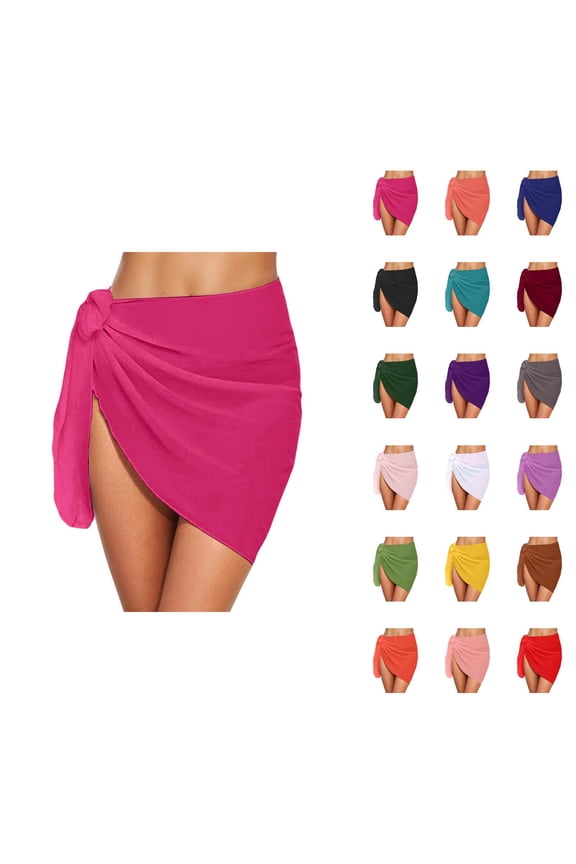 Swimsuit Coverup for Women Short Sarongs Lightweight Sheer Chiffon Wraps Beach Cover Up Swimwear