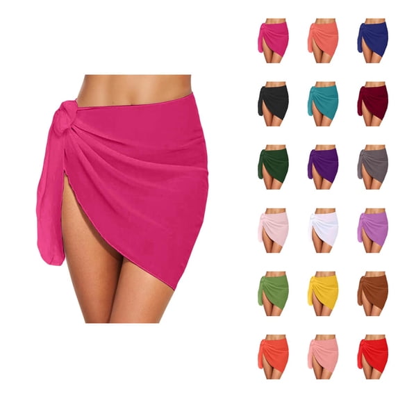 Swimsuit Coverup for Women Short Sarongs Lightweight Sheer Chiffon Wraps Beach Cover Up Swimwear