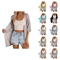 thumbnail image 1 of Swimsuit Coverup for Women Short Sleeve Lightweight Open Front Crochet Knit Kimono Cardigans Beach Cover Up, 1 of 6