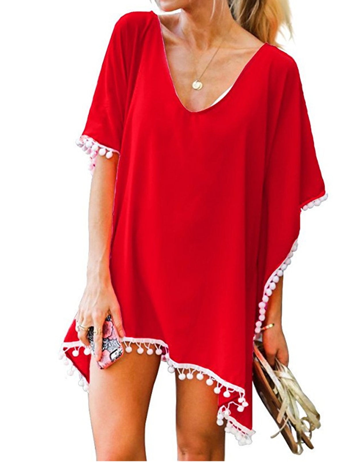 Swimsuit Coverup for Women Tassel Edge Bathing Suit Cover Ups Sexy