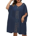 thumbnail image 1 of Swimsuit Coverups for Women 2024 Women Mid Length Sleeve Pullover Plus Size Viscose Women Dress for Prayer Female Womens Swimwear Cover-ups, 1 of 6