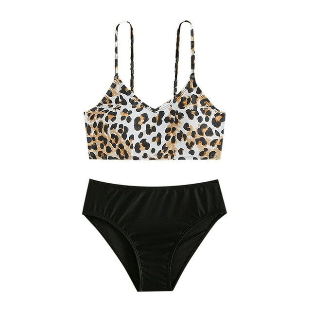 Swimsuit For Summer Tollder Cute Girls Suspenders Leopard Print ...