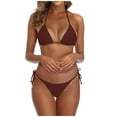 thumbnail image 1 of Swimsuit For Women 2024 Bikini Black Brazilian String Bikinis Triangle Top Bathing Suit, 1 of 6