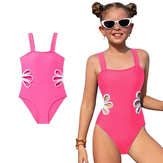 Swimsuit Girls 1 Piece Swimsuits Black Swimsuits Summer Clothes Swimming Suits for Girls 7-8 Years