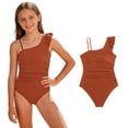 thumbnail image 1 of Swimsuit Girls Adjustable Strap Ruffled Swimsuits Girls 1 Piece Bathing Suits Swimsuit Girls 9-10 Years, 1 of 6