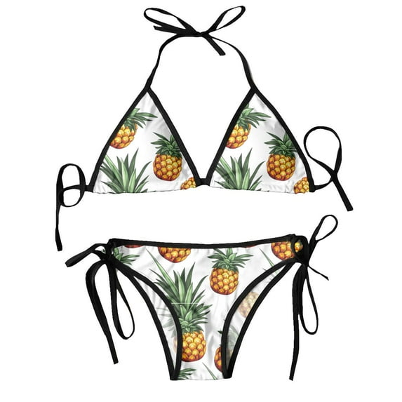 Swimsuit Pineapple Mujer Women Swimwear Summer Beachwear Bathing Bikinis Sets