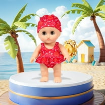 Vinyl Swimsuit Doll, Interactive Changing Clothes Baby Doll, Soothing Bath Toy, Movable Limbs, Realistic Features, 12 Inch Reborn Style Doll With Outfit