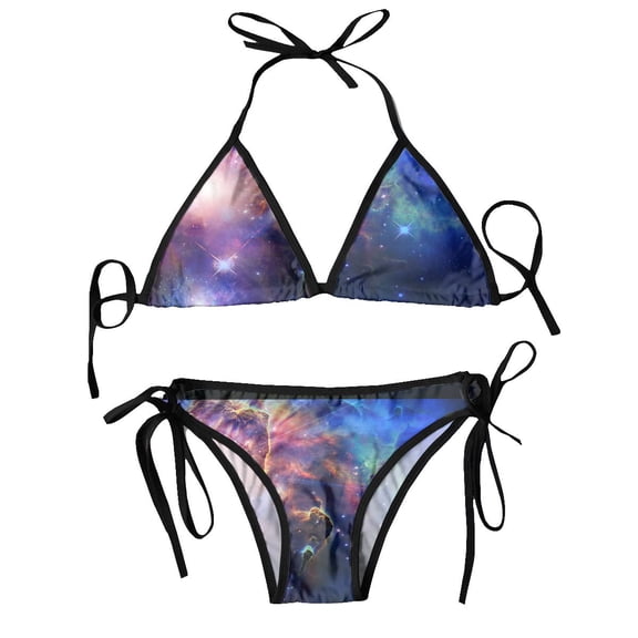 Swimsuit Space Mujer Women Swimwear Summer Beachwear Bathing Bikinis Sets