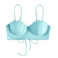 thumbnail image 1 of Swimsuit Tops for Women Strappy Seashell Mermaid Push Up Bathing Suit For With Underwire Bikini Top, 1 of 3