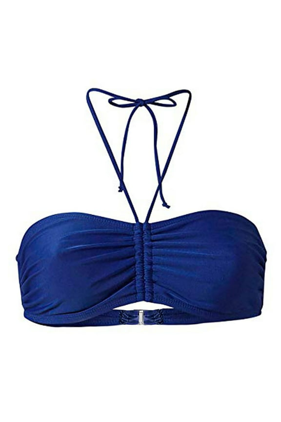 Swimsuit Tops for Women Summer Mix & Match Plain Bandeau Swimwear Beachwear Bikini Top