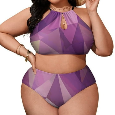 Swimsuit Women High Waisted Bikini Sets V Neck Swimsuits Two Piece Swimming Suits Bathing Suits Swimwear XL