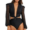 thumbnail image 1 of Swimsuit Women High Waisted V Neck Fashion Printed Comfortable Loose Bathing Suit Casual Swimwear, 1 of 8
