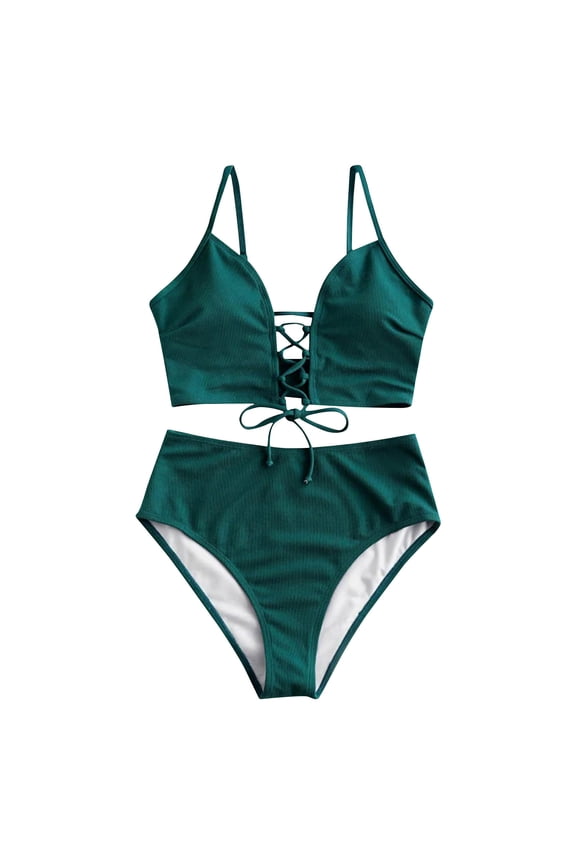 Swimsuit Women Women's Swimsuit Solid Color Bikini Sexy Split Swimsuit Suit Two-piece Set Maternity Two Piece Outfits Swimsuit Tops Women Bikini 2025 Women