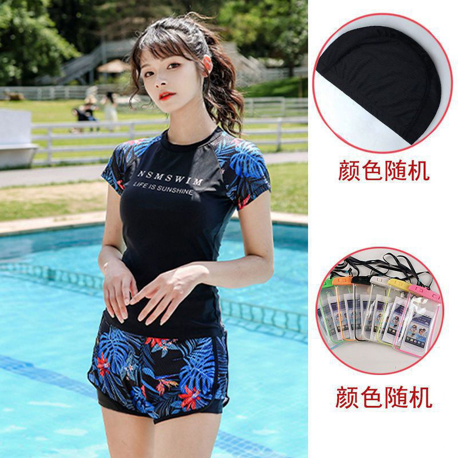 Swimsuit Women‘s Hot Spring Skirt Split Conservative South Korea Ins