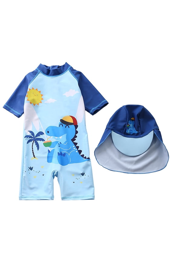 Swimsuit for Boys Rash Guard Shirt Trunks Long Sleeve Upf 50 Sun Surfing Pool Bathing Suit