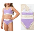 thumbnail image 1 of Swimsuit for Girls Adjustable Straps 2 Piece Swim Suits with Chest Pad Bathing Suits for Kids 3-5 Years, 1 of 9