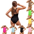 thumbnail image 1 of Swimsuit for Girls Adjustable Straps Quick Dry Cross-Back Swimwear Summer Beach Black Swimsuit Girls Size 8-16 Years, 1 of 7