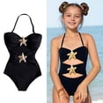 thumbnail image 1 of Swimsuit for Girls Cut Out 1-Piece Bathing Suits Quick Dry Summer Swimwear Halter for Beach Pool 13-14 Years, 1 of 8