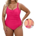 thumbnail image 1 of Swimsuit for Plus Size Women Red Bathing Suits 1 Piece Bathing Suit Plus Size Beach Swimsuits, 1 of 5