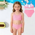 thumbnail image 1 of Swimsuit for Toddler and Big Girls Bikini Swimsuit High Waist Two Piece with Removable Soft Cup Padded and Bottoms for Youth Swimwear, 1 of 9