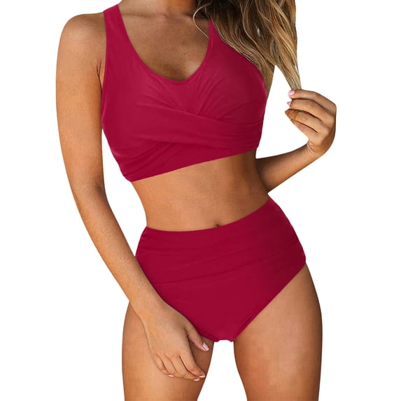 Swimsuit for Women 2 Piece Swimsuit for Women Women High Waisted Bikini 2 Piece Bathing Suits Full Coverage Swimsuits