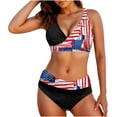 thumbnail image 1 of Swimsuit for Women 2024 Push Up 4Th of July Plus Size Swimsuit for Women Independence Day 2 Piece High Waist Bikini Sets, 1 of 5