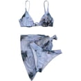 thumbnail image 1 of Swimsuit for Women, Women's 3 Piece Tie Dye Bikini Set Swimsuit with Sarongs Cover Ups Beach Skirt Bathing Suit, 1 of 6