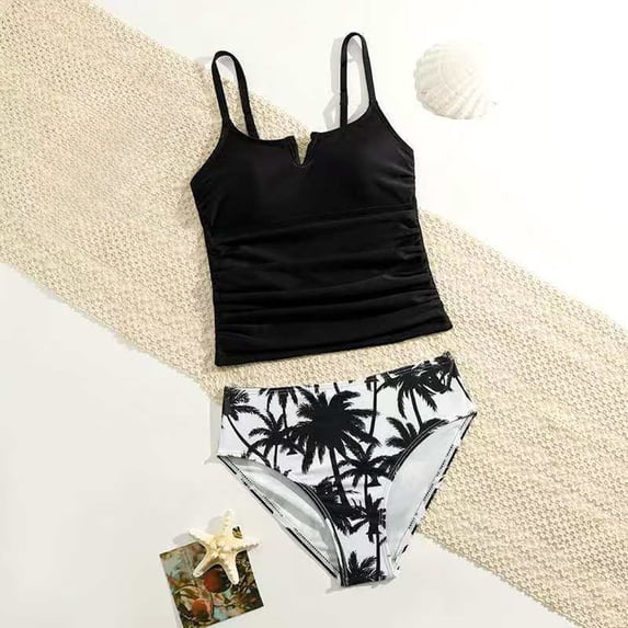 Swimsuit with Matching Skirt Girls Bikini Set - One Shoulder Color Block High Waisted Two Piece Swimsuit for 7-16 Year Old Preteens & Teens